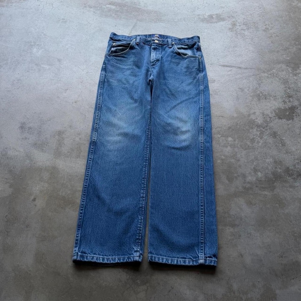 Vintage Wrangler 47MWZ bootcut straight fit faded denim cowboy jeans 33x30